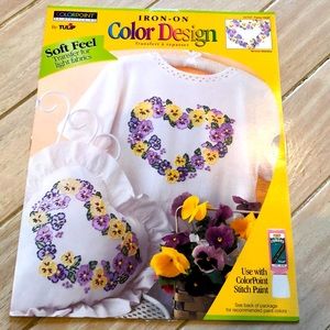 NWT 2 sets iron on color design